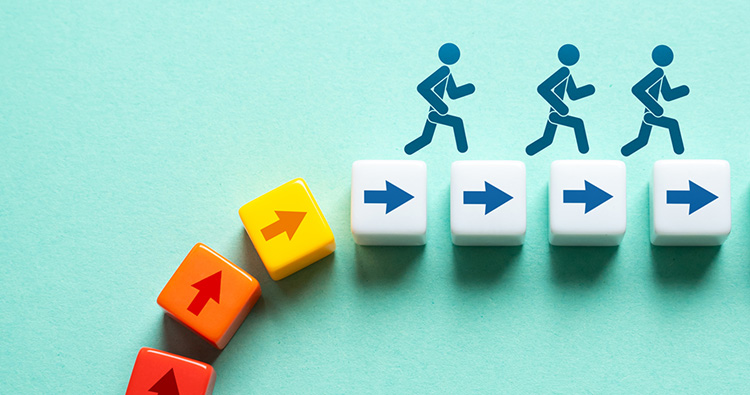 a series of buttons with arrows pointing up and to the right