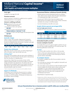 Capital Income highlight sheet