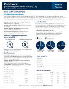 Constance Core and CorePlus plan fact sheet