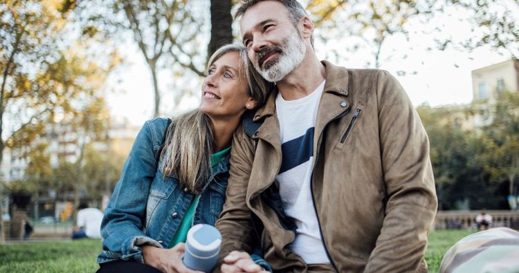 Older couple enjoys time outdoors