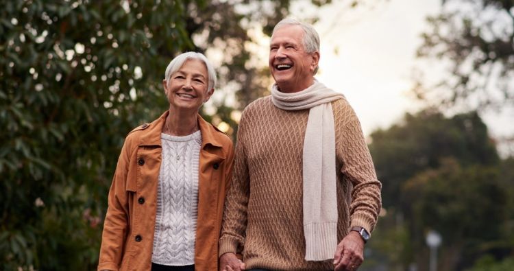 early 60s couple reviewing their retirement plans