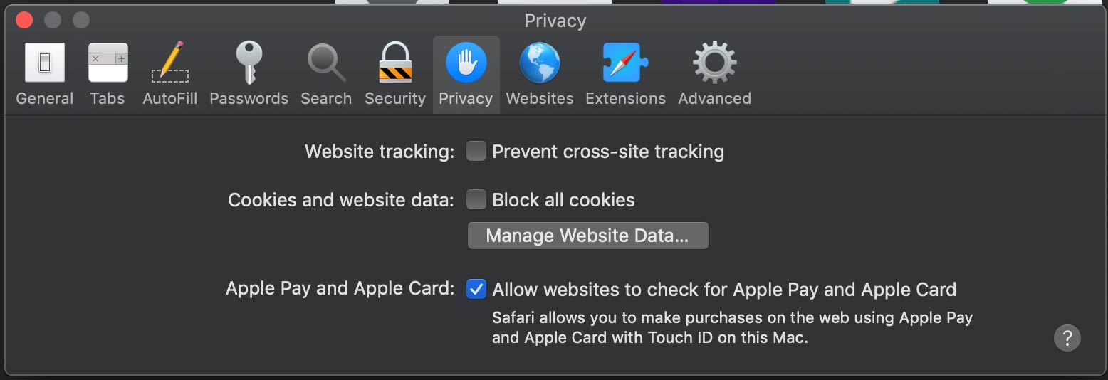 Mac os allow website to check apple pay