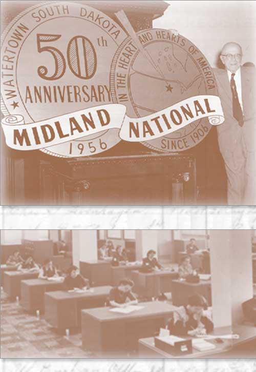 Watertown South Dakota 50th Anniversary - Midland National 1956