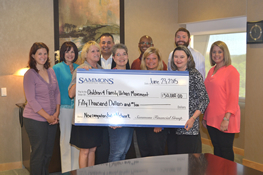 Sammons Financial and C F U M check presentation