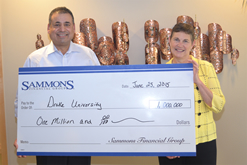 Sammons Financial and Drake check presentation