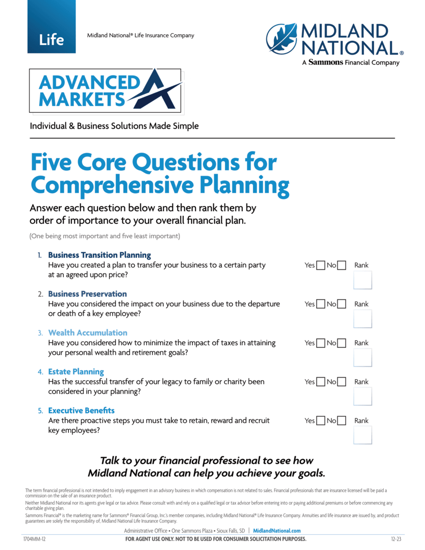 5 Core Concepts Worksheet