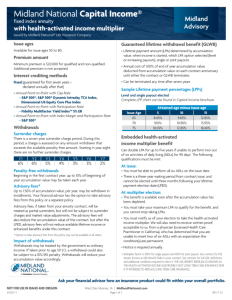 Capital Income highlight sheet