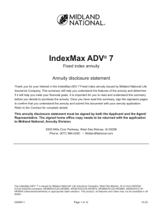 IndexMax ADV 7-year disclosure OR