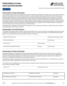 Authorization to share and to provide direction