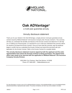 Oak ADVantage disclosure