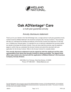 Oak ADVantage disclosure