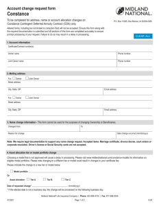 Account change request