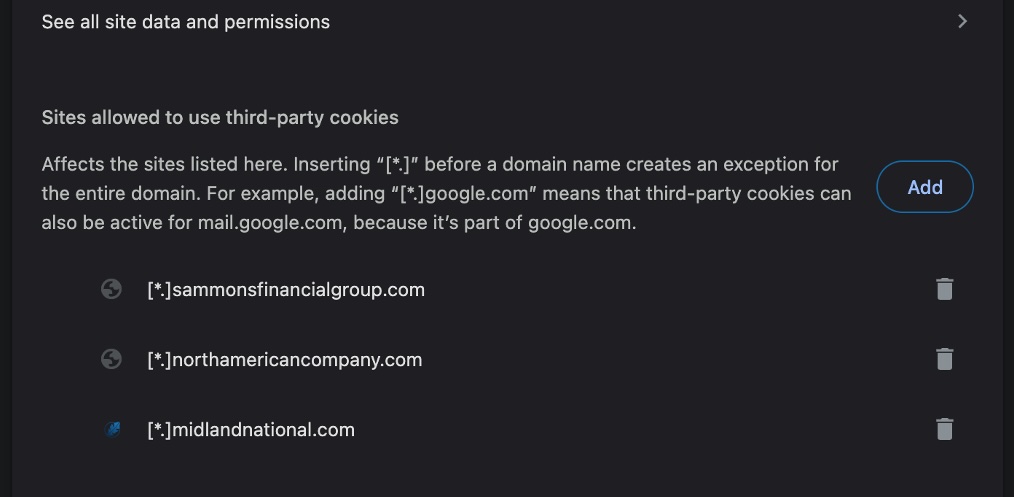 add site to chrome